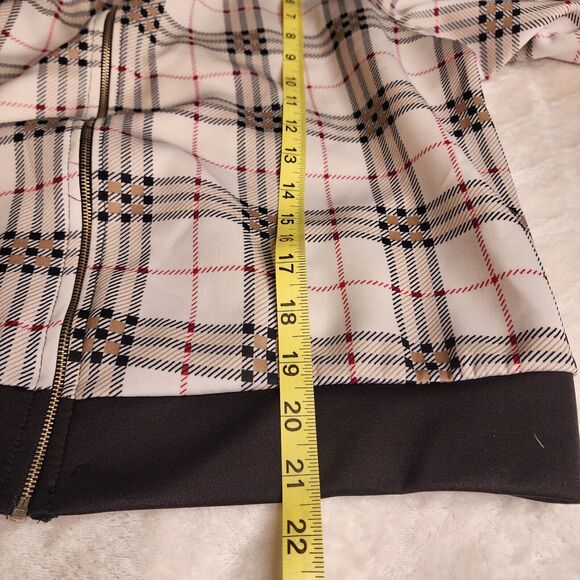 R&B 80s/90s Style Cropped Zip Up Plaid Jacket Cropped  Vintage... - Picture 5 of 6